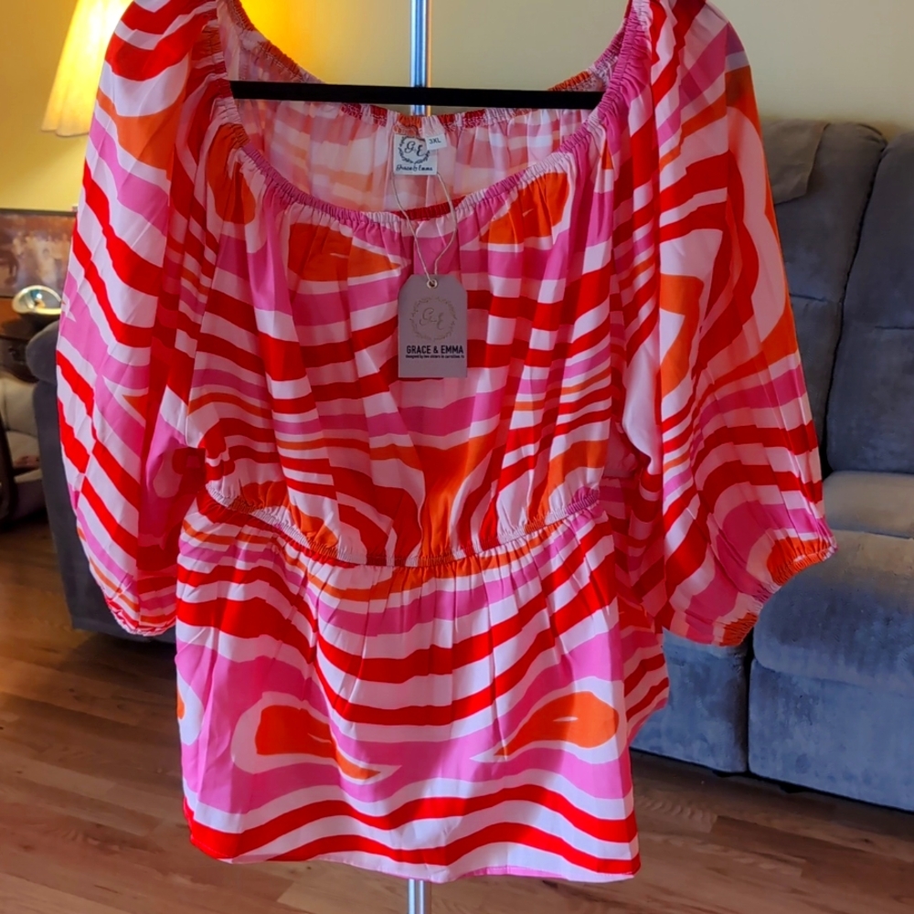 Bright striped Top